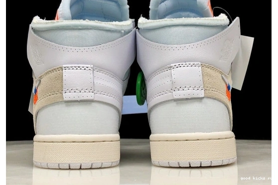 White 100 Jordan Retro Air 1 AQ0818 O-W High  AQ0818-100 0220